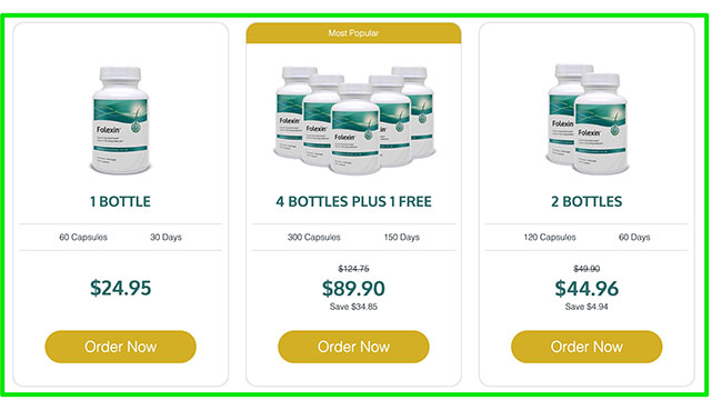 Image showing price comparison of Folexin.